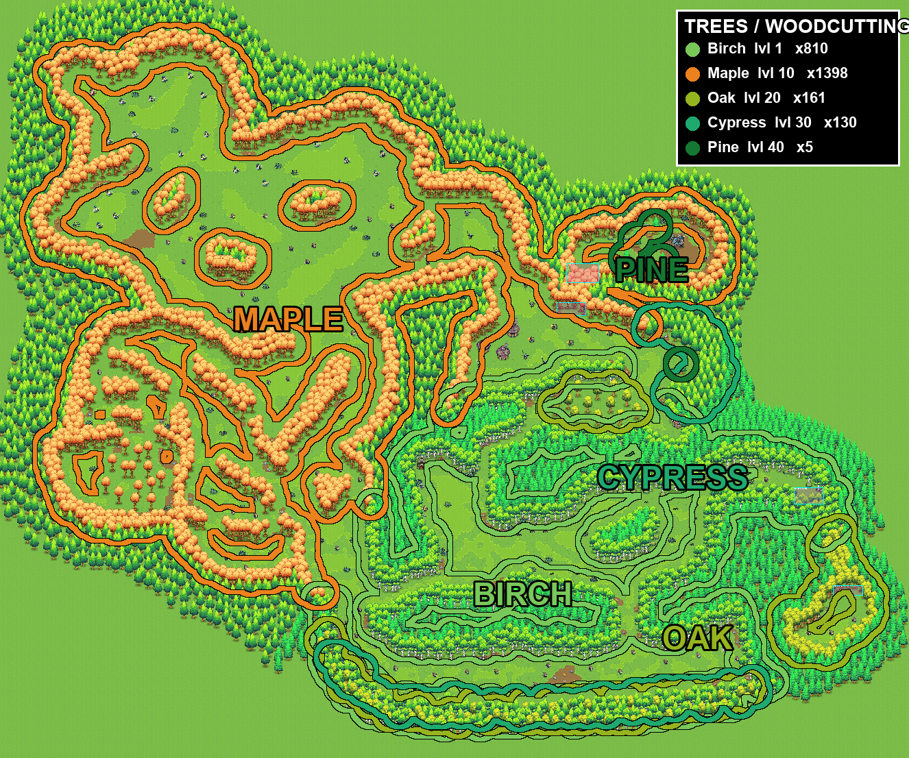 Woodcutting map