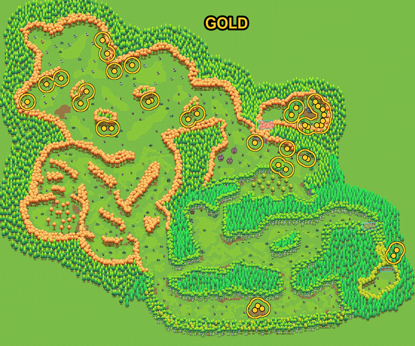 Gold Node locations